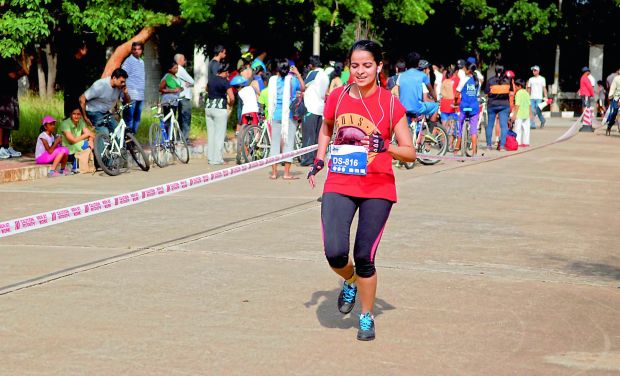 A participant a Hyderabad Triathlon A participant a Hyderabad Triathlon